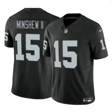 Nike Las Vegas Raiders #15 Gardner Minshew II Black F.U.S.E Authentic Stitched NFL Jersey
