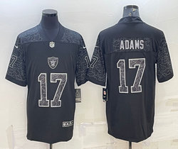 Nike Las Vegas Raiders #17 Davante Adams Black Reflective Authentic Stitched NFL Jersey