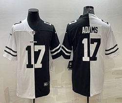 Nike Las Vegas Raiders #17 Davante Adams White Black Split Authentic Stitched NFL Jersey