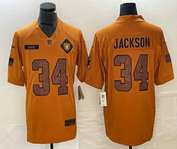 Nike Las Vegas Raiders #34 Bo Jackson 2023 Brown Salute To Service Authentic Stitched NFL Jersey