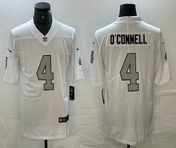 Nike Las Vegas Raiders #4 Aidan O'Connell White Rush Authentic Stitched NFL Jersey