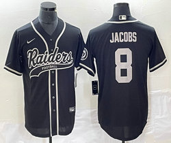 Nike Las Vegas Raiders #8 Josh Jacobs Black Joint Authentic Stitched baseball jersey
