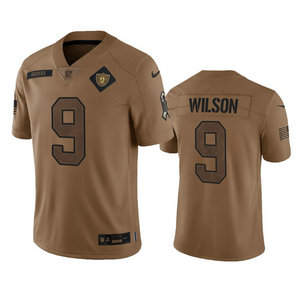 Nike Las Vegas Raiders #9 Tyree Wilson 2023 Brown Salute To Service Authentic Stitched NFL Jersey