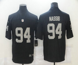 Nike Las Vegas Raiders #94 Carl Nassib Black Vapor Authentic stitched NFL jersey