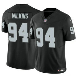 Nike Las Vegas Raiders #94 Christian Wilkins Black F.U.S.E Authentic Stitched NFL Jersey