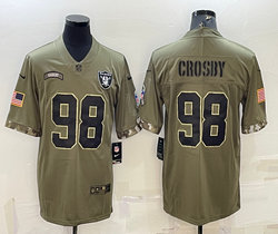 Nike Las Vegas Raiders #98 Maxx Crosby 2022 Salute To Service Authentic Stitched NFL jersey