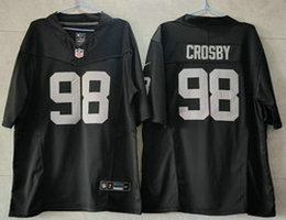 Nike Las Vegas Raiders #98 Maxx Crosby Black 2023 F.U.S.E Authentic Stitched NFL Jersey