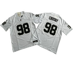 Nike Las Vegas Raiders #98 Maxx Crosby White 2023 F.U.S.E Authentic Stitched NFL Jersey