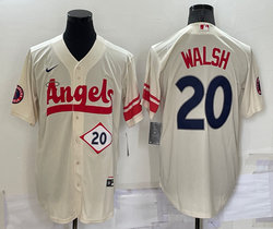 Nike Los Angeles Angels of Anaheim #20 Jared Walsh Cream 20 in front City Game Authentic stitched MLB jersey.jpg
