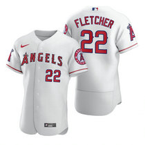 Nike Los Angeles Angels of Anaheim #22 David Fletcher White Flexbase Authentic stitched MLB jersey