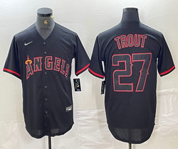 Nike Los Angeles Angels of Anaheim #27 Mike Trout Black Game Authentic stitched MLB jersey