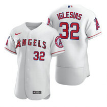 Nike Los Angeles Angels of Anaheim #32 Jose Iglesias White Flexbase Authentic stitched MLB jersey
