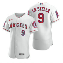 Nike Los Angeles Angels of Anaheim #9 Tommy La Stella White Flexbase Authentic stitched MLB jersey