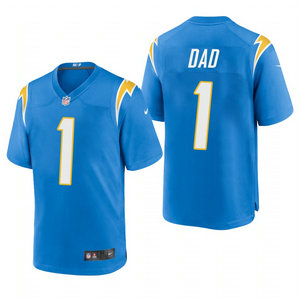 Nike Los Angeles Chargers #1 Dad Blue 2021 Fathers Day Authentic Stitched NFL Jersey