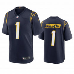 Nike Los Angeles Chargers #1 Quentin Johnston Navy Vapor Untouchable Authentic Stitched NFL Jersey