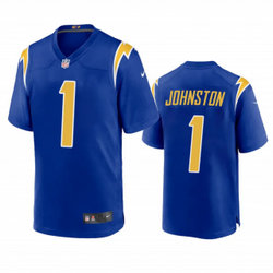 Nike Los Angeles Chargers #1 Quentin Johnston Royal Vapor Untouchable Authentic Stitched NFL Jersey