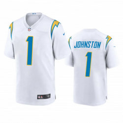 Nike Los Angeles Chargers #1 Quentin Johnston White Vapor Untouchable Authentic Stitched NFL Jersey