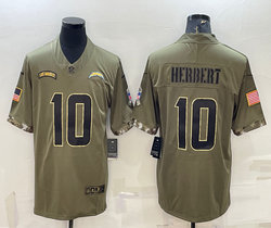 Nike Los Angeles Chargers #10 Justin Herbert 2022 Salute To Service Authentic Stitched NFL jersey