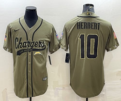 Nike Los Angeles Chargers #10 Justin Herbert 2022 Salute To Service Joint Authentic Stitched baseball jersey