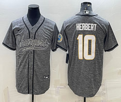 Nike Los Angeles Chargers #10 Justin Herbert Hemp grey Joint Authentic Stitched baseball jersey