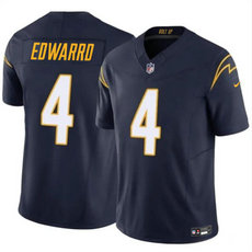 Nike Los Angeles Chargers #4 Gus Edwards Navy 2024 F.U.S.E. Authentic Stitched NFL Jersey