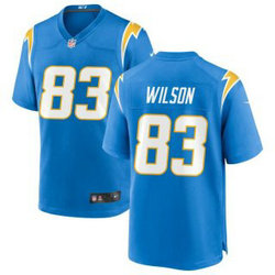 Nike Los Angeles Chargers #83 Pokey Wilson Blue Vapor Untouchable Authentic Stitched NFL Jersey