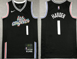 Nike Los Angeles Clippers #1 James Harden Black 2023 City Authentic Stitched NBA Jersey.jpg