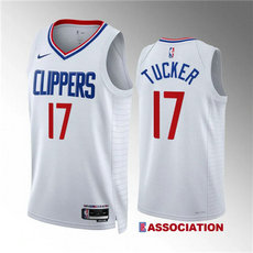 Nike Los Angeles Clippers #17 P.J. Tucker White Stitched NBA Jersey
