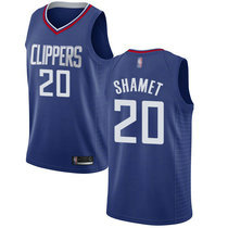 Nike Los Angeles Clippers #20 Landry Shamet Green Blue Game Authentic Stitched NBA jersey