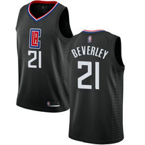 Nike Los Angeles Clippers #21 Patrick Beverley Black Game Authentic Stitched NBA jersey