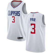 Nike Los Angeles Clippers #3 Chris Paul White Ciity Game Authentic Stitched NBA jersey