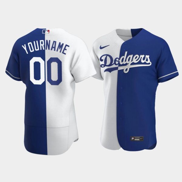 Nike Los Angeles Dodgers Custom #00 Royal Color Split Jersey