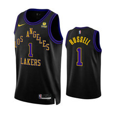 Nike Los Angeles Lakers #1 D'Angelo Russell 2024 Black City Stitched NBA Jersey