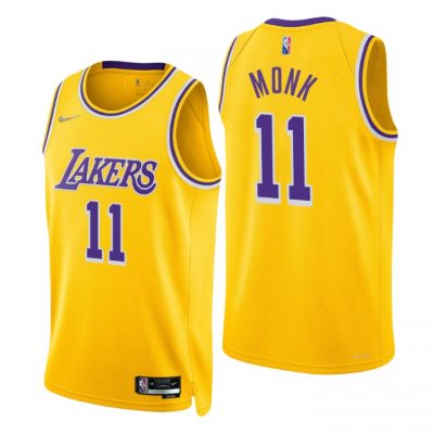 Nike Los Angeles Lakers #11 Malik Monk Gold 75th Authentic Stitched NBA Jersey