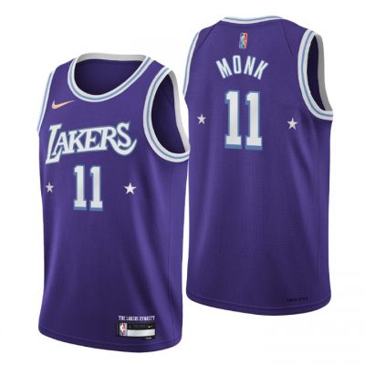 Nike Los Angeles Lakers #11 Malik Monk Purple City 75th Authentic Stitched NBA Jersey
