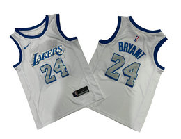 Nike Los Angeles Lakers #24 Kobe Bryant White 21 City Authentic Stitched NBA Jerseys