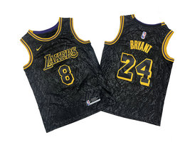 Nike Los Angeles Lakers #8 Kobe Bryant #24 Black Snake City Authentic Stitched NBA jerseys