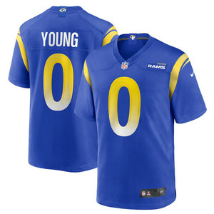 Nike Los Angeles Rams #0 PByron Young Blue Vapor Untouchable Authentic Stitched NFL Jersey