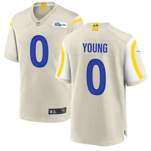 Nike Los Angeles Rams #0 PByron Young Cream Vapor Untouchable Authentic Stitched NFL Jersey
