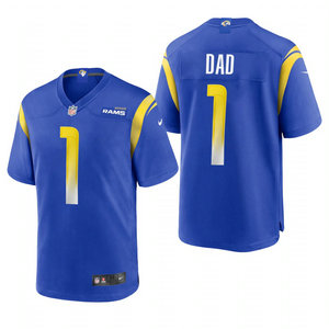 Nike Los Angeles Rams #1 Dad Royal 2021 Fathers Day Authentic Stitched NFL Jersey
