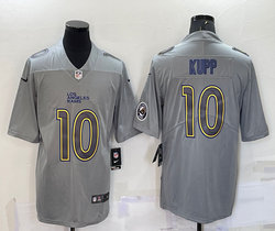 Nike Los Angeles Rams #10 Cooper Kupp Grey Atmosphere sleeves with patch Fashion Authentic Stitched NFL Jersey
