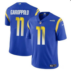 Nike Los Angeles Rams #11 Jimmy Garoppolo Blue Vapor Untouchable Authentic Stitched NFL Jersey