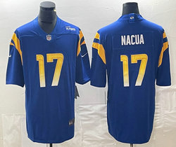 Nike Los Angeles Rams #17 Puka Nacua Royal Vapor Untouchable Authentic Stitched NFL Jerseys