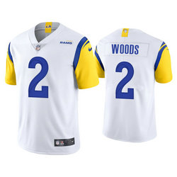 Nike Los Angeles Rams #2 Robert Woods White 2021 Vapor Untouchable Authentic Stitched NFL Jerseys