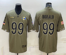 Nike Los Angeles Rams #99 Aaron Donald 2022 Salute To Service Authentic Stitched NFL jersey