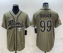 Nike Los Angeles Rams #99 Aaron Donald 2022 Salute To Service Joint Authentic Stitched baseball jersey