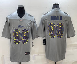 Nike Los Angeles Rams #99 Aaron Donald Grey Atmosphere Fashion Authentic Stitched NFL Jersey