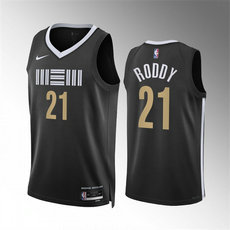 Nike Memphis Grizzlies #21 David Roddy 2024 Black City Stitched NBA Jersey