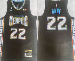 Nike Memphis Grizzlies #22 Desmond Bane City 6 Patch 22-23 With Advertising Authentic Stitched NBA Jersey