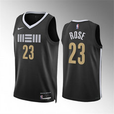 Nike Memphis Grizzlies #23 Derrick Rose 2024 Black City Stitched NBA Jersey